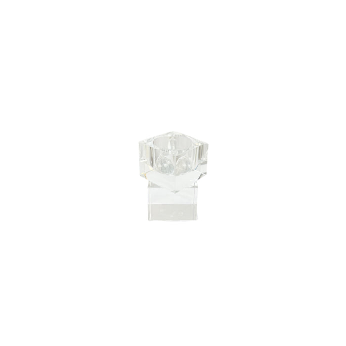Castiçal Cristal Transparente Cubos P (2 cubos)