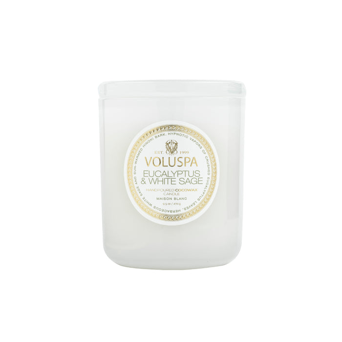 Vela Copo Vidro Eucalyptus & White Sage