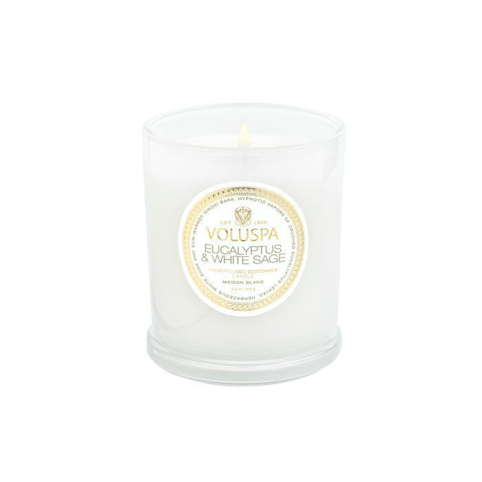 Vela Copo Vidro Eucalyptus & White Sage