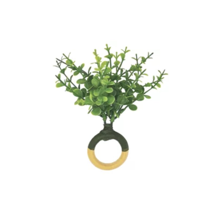 Porta Guardanapo Mini Ficus Verde (conjunto 04)